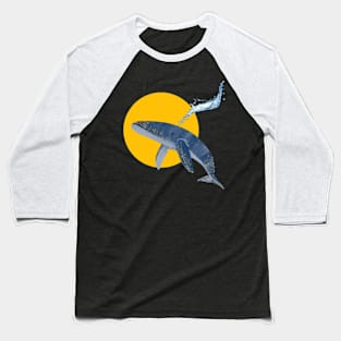 Whale splashing Baseball T-Shirt